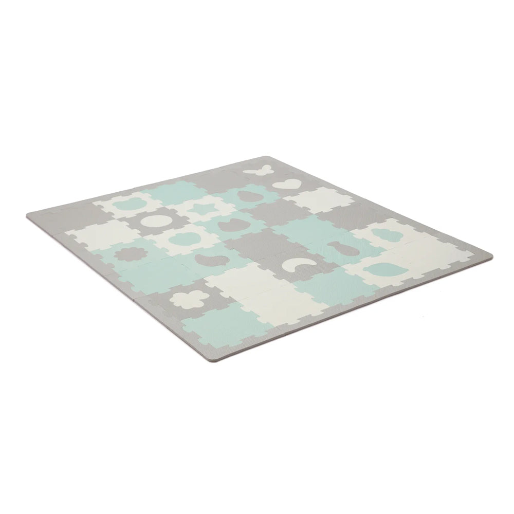 Covoras puzzle din spuma Luno Shapes, 165x185cm, Kinderkraft