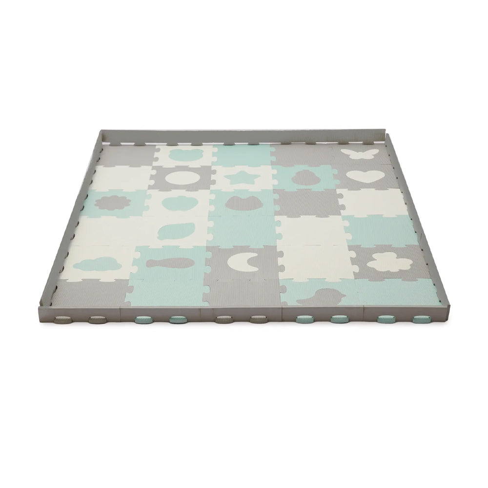 Covoras puzzle din spuma Luno Shapes, 165x185cm, Kinderkraft