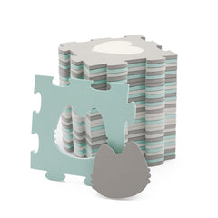 Covoras puzzle din spuma Luno Shapes, 165x185cm, Kinderkraft