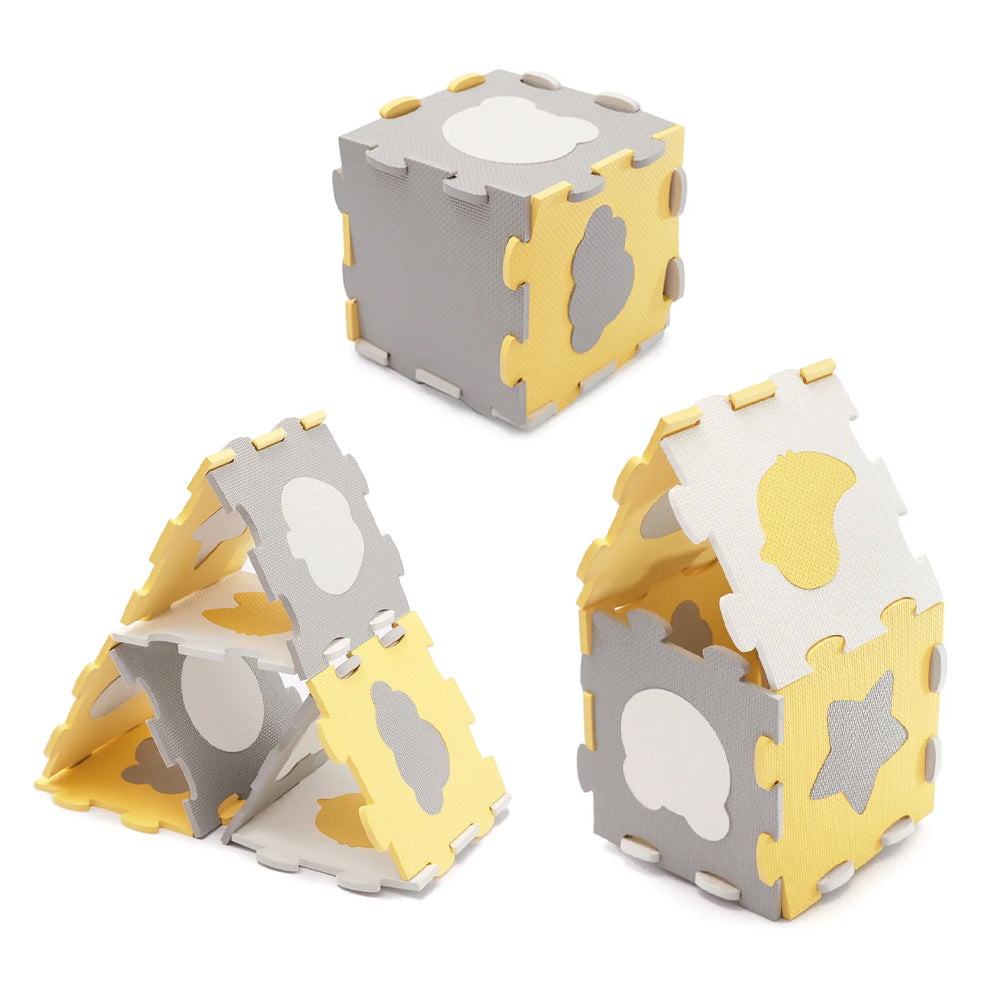 Covoras puzzle din spuma Luno Shapes, 165x185cm, Kinderkraft