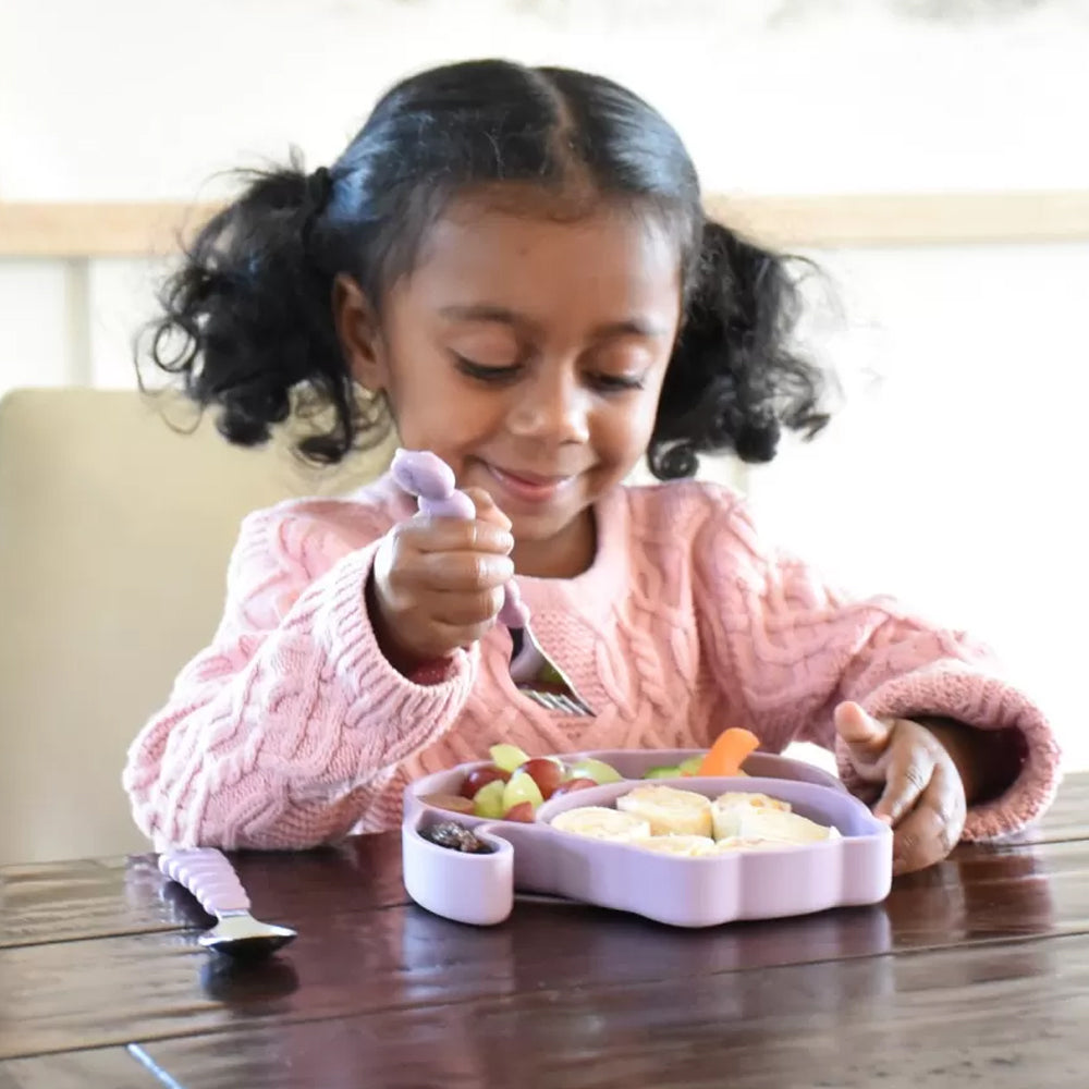 Farfurie Pisica din silicon cu compartimente si ventuza