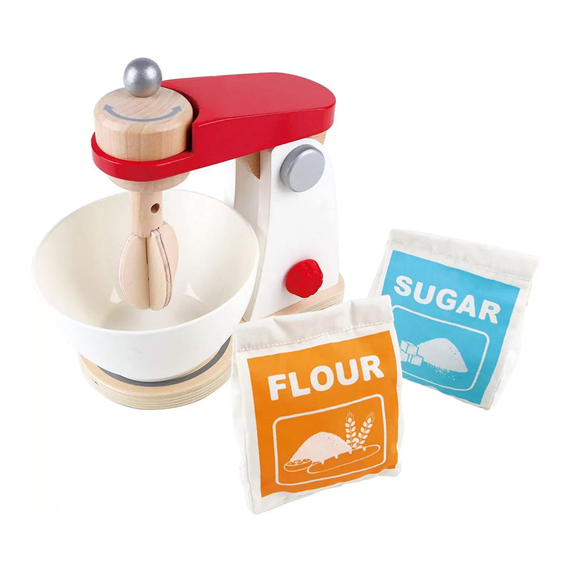 Mixer de bucatarie, din lemn, cu accesorii. Hape