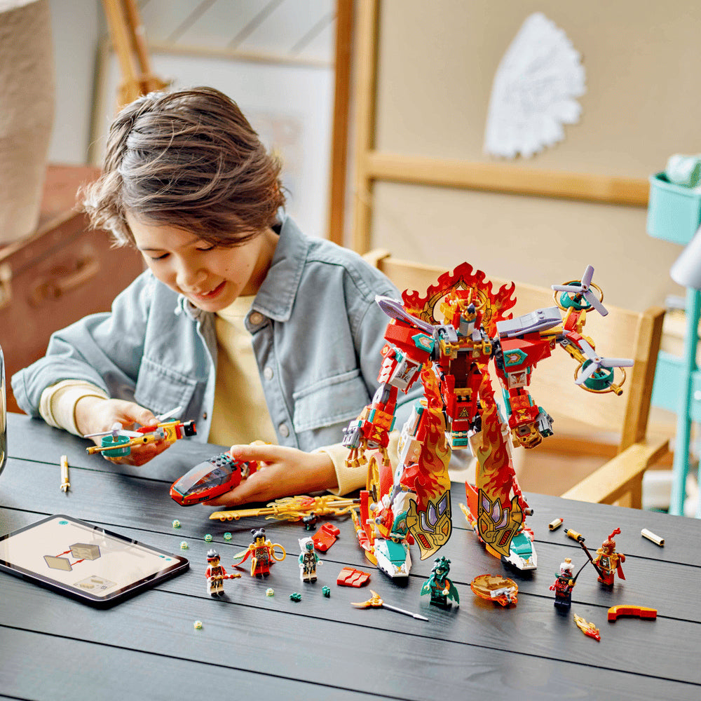 LEGO® Monkie Kid - Robotul cu inel de foc al lui Nezha