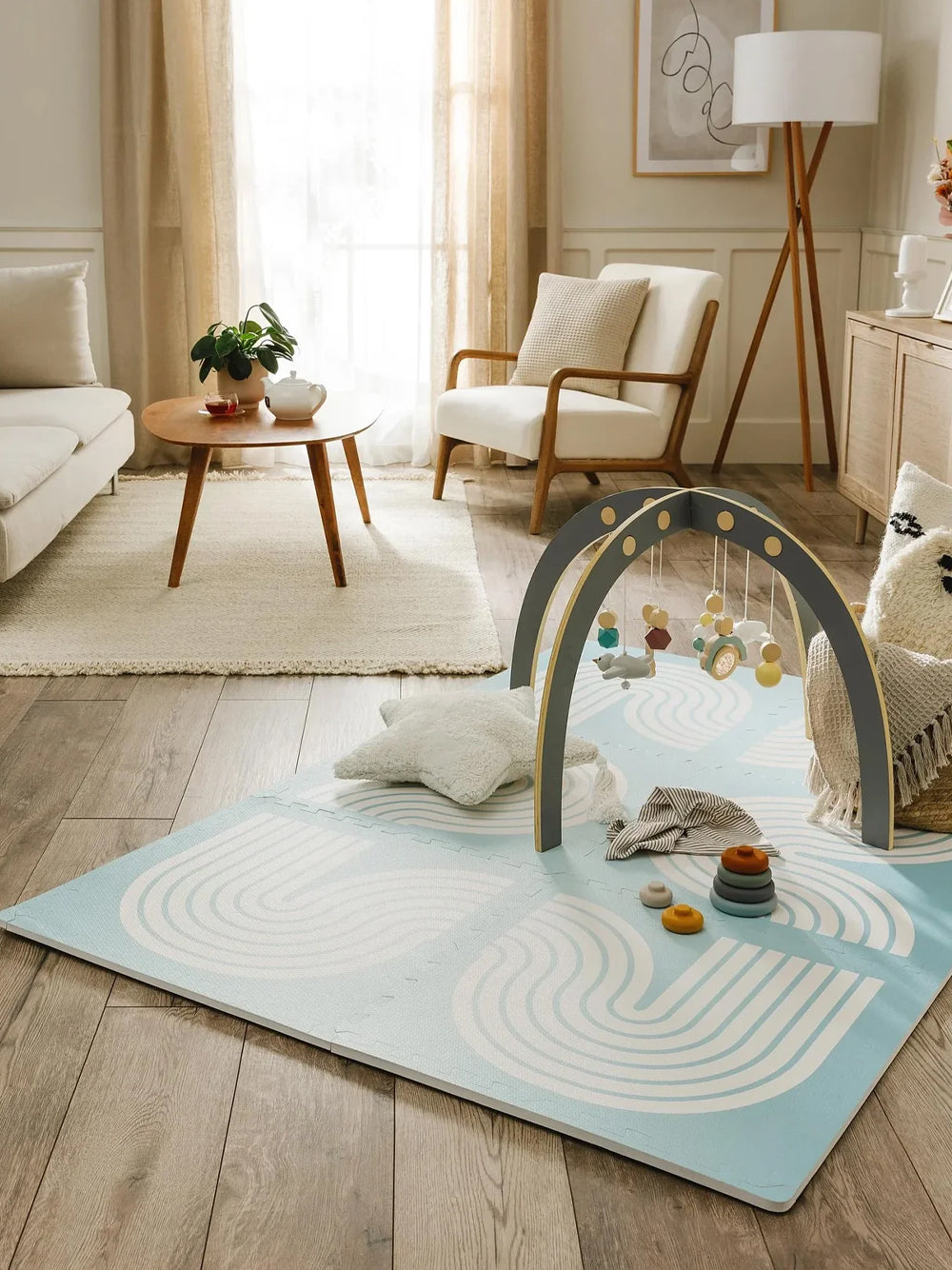 Covoras puzzle din spuma Archie, 120x180cm, 6 piese