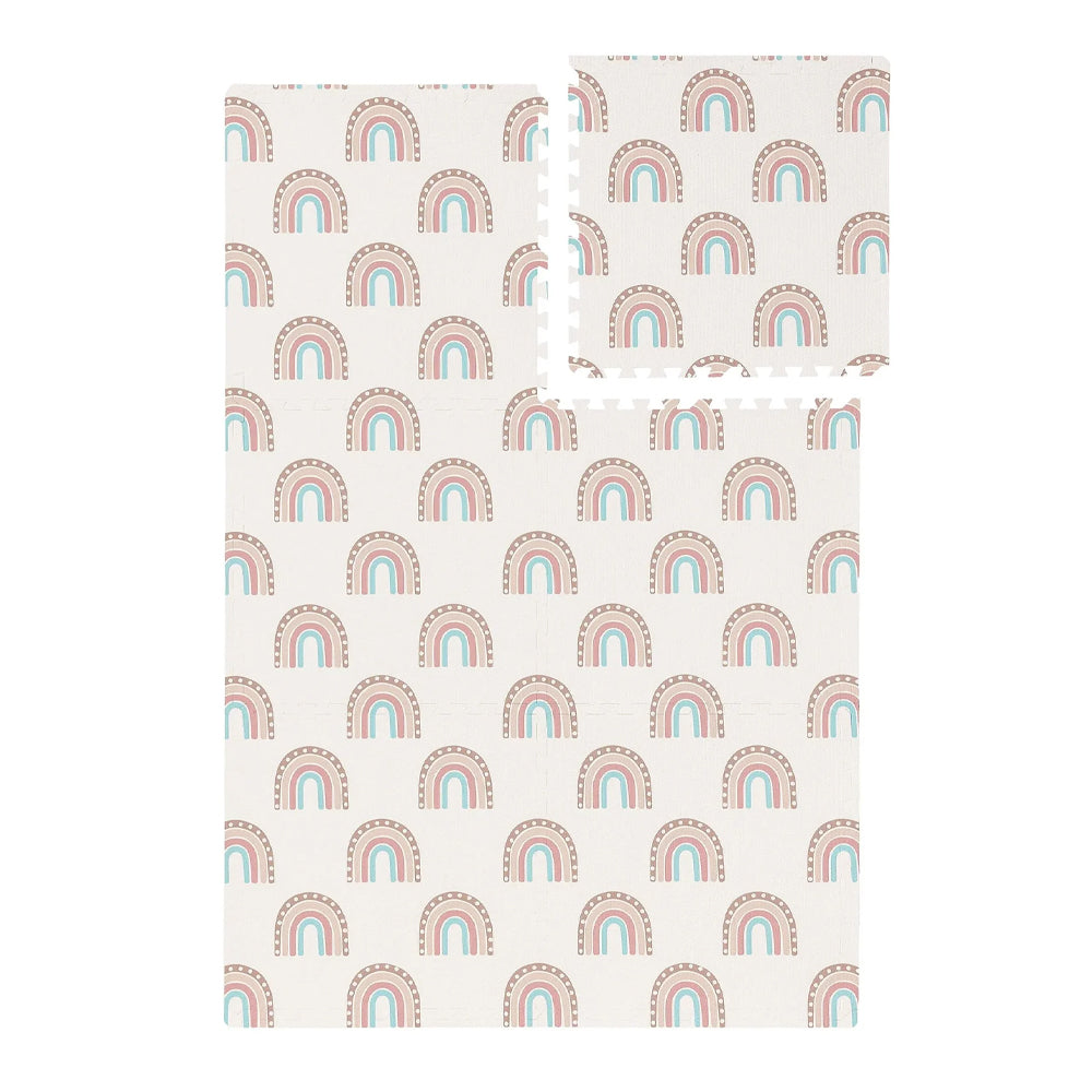 Covoras puzzle din spuma Curcubeu, 120x180cm, 6 piese