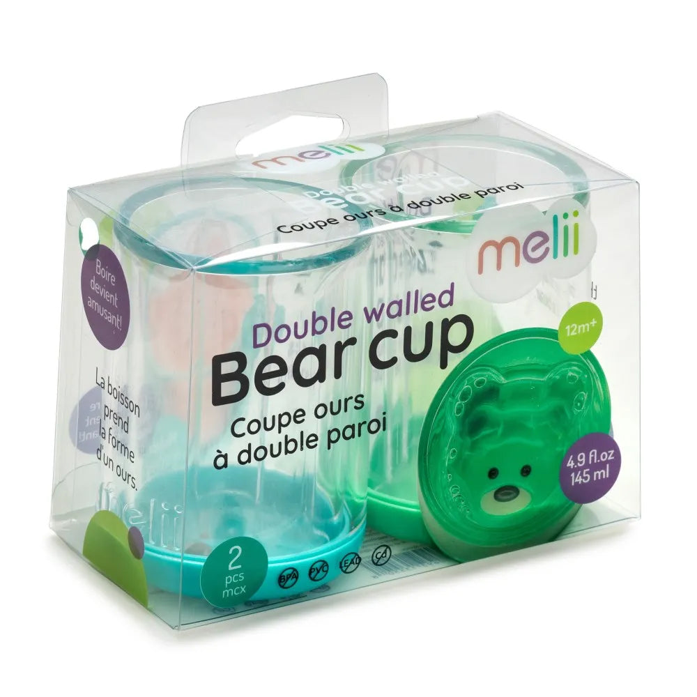 Set 2 paharem cu pereti dubli in forma de urs, Melii
