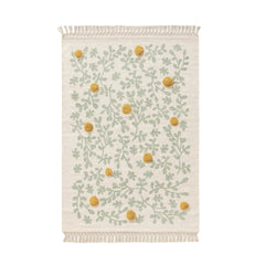 Covor din bumbac 100% - Hana Cream/Green