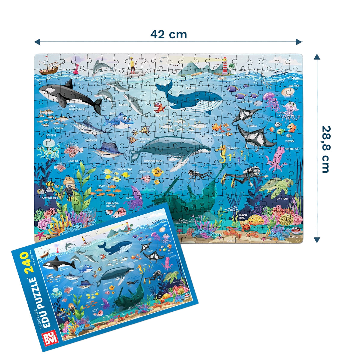 Viața în Ocean - Puzzle Copii, 240 piese