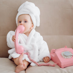 Halat de baie - brodat cu numele copilului