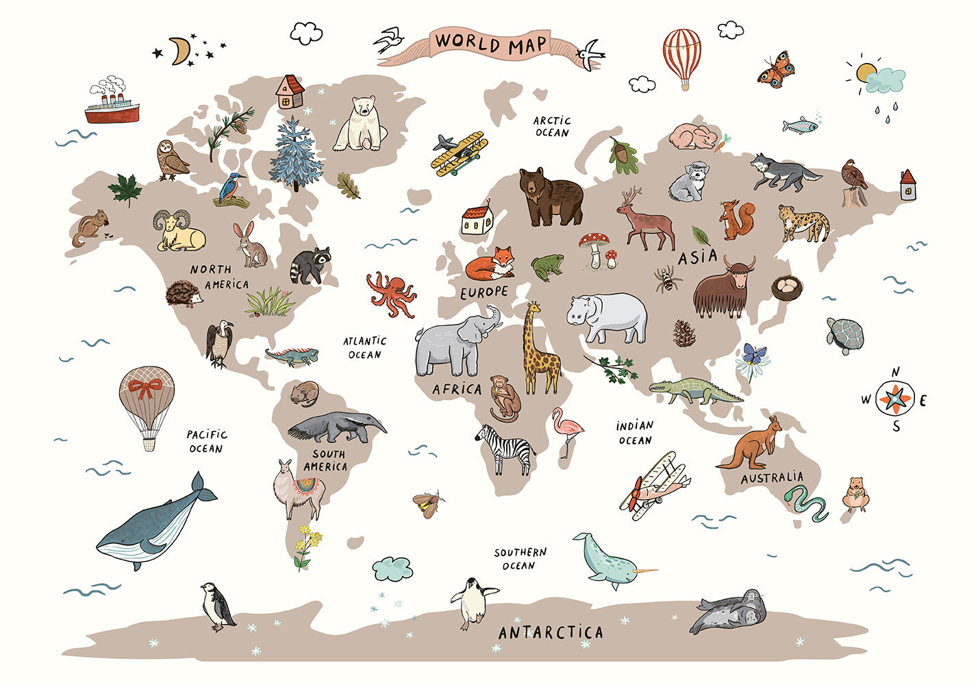 Harta Lumii (IV) - Fototapet