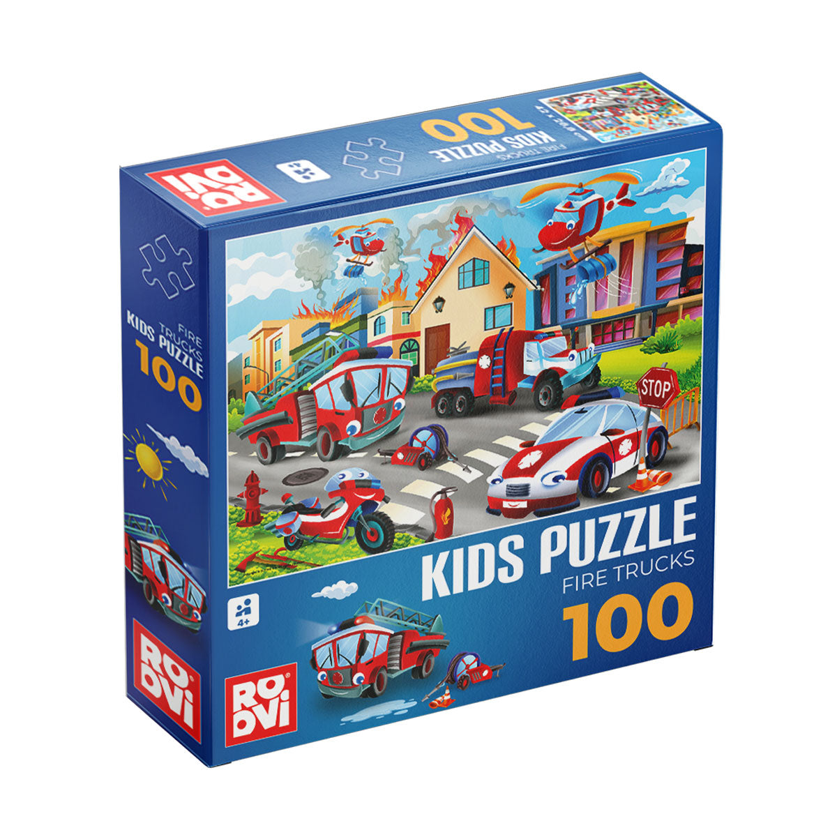 Puzzle Fire Trucks – Puzzle copii, 100 piese