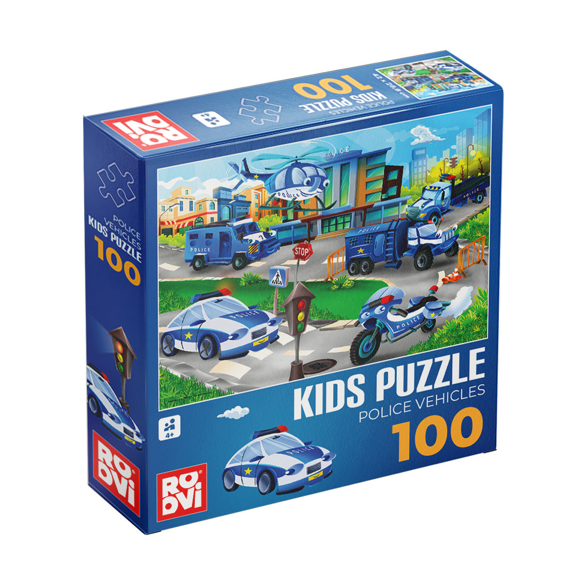 Puzzle Police Vehicles – Puzzle copii, 100 piese