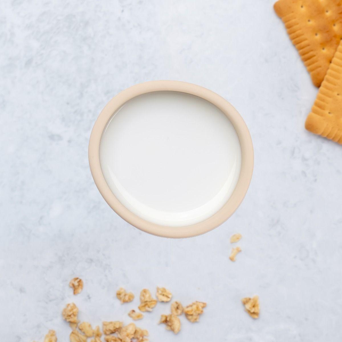 Pahar din silicon, AppeKids, Bubble Beige