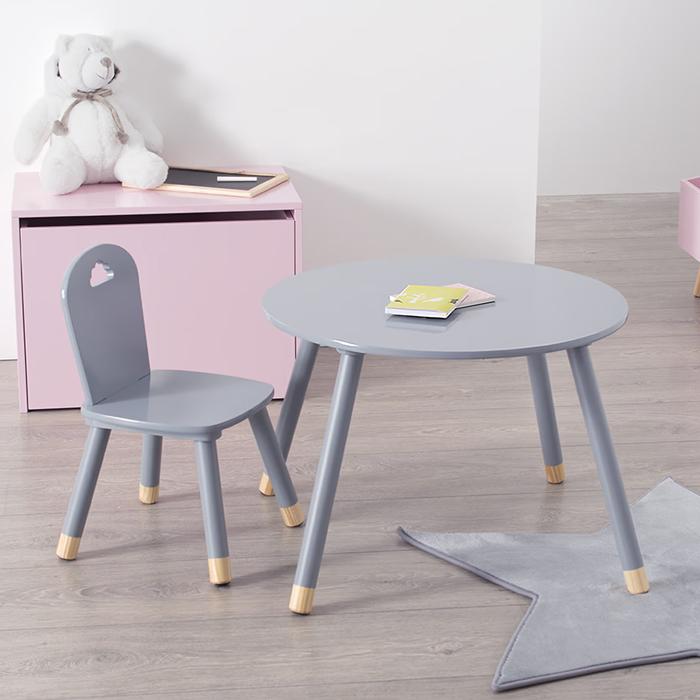 Set masa si scaun Douceur Gri