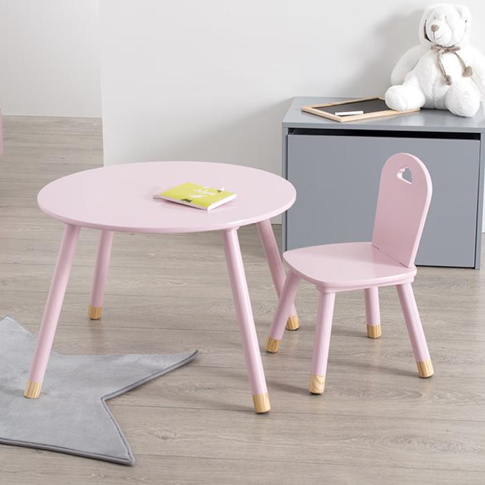 Set masa si scaun Douceur Roz