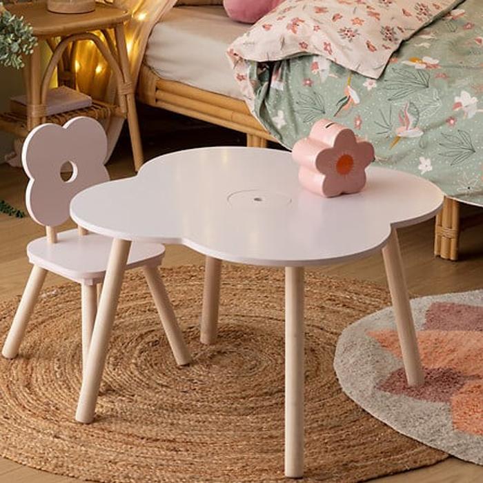 Set masa si scaun Flower Roz