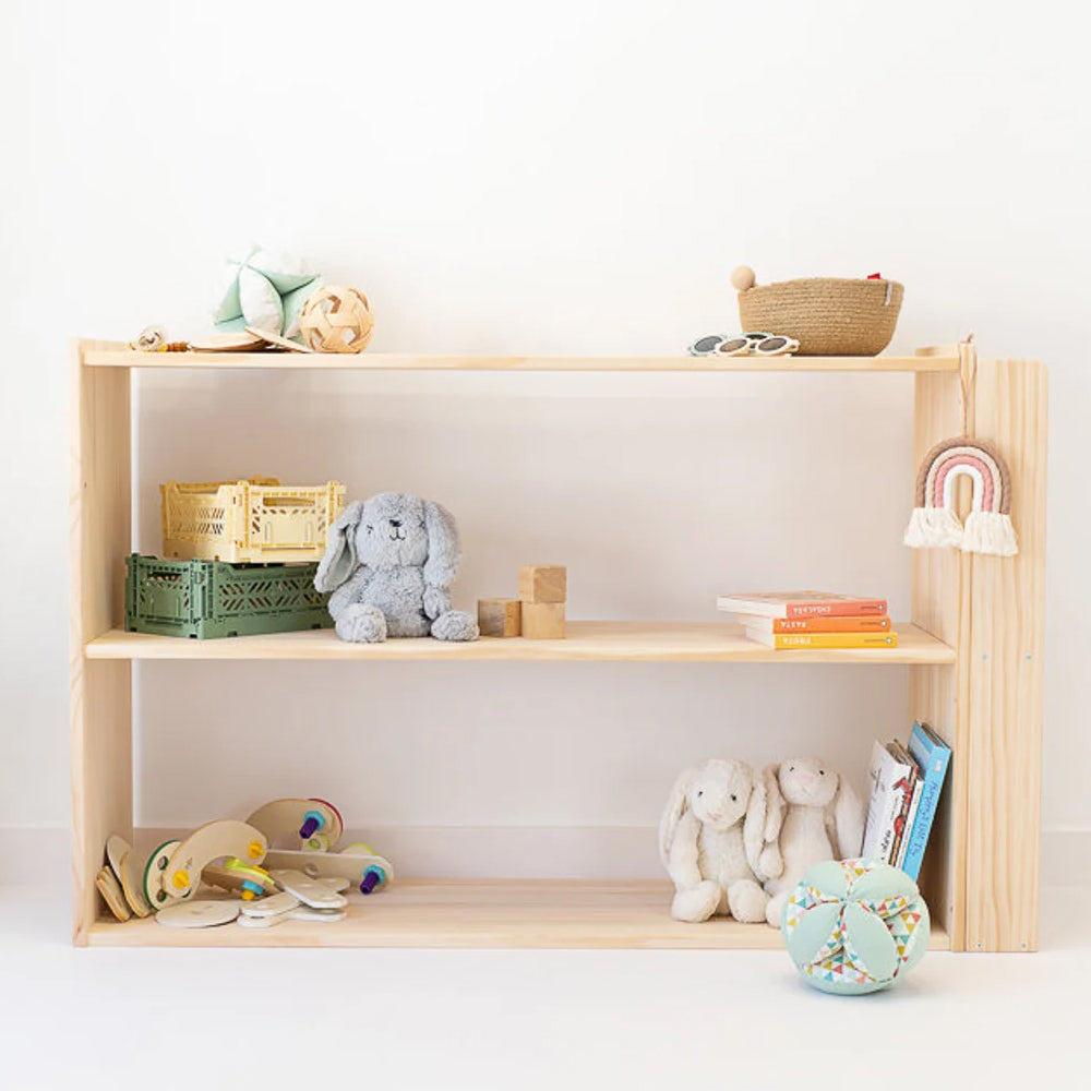 Etajera Montessori Tadalah cu biblioteca laterală pentru cărți