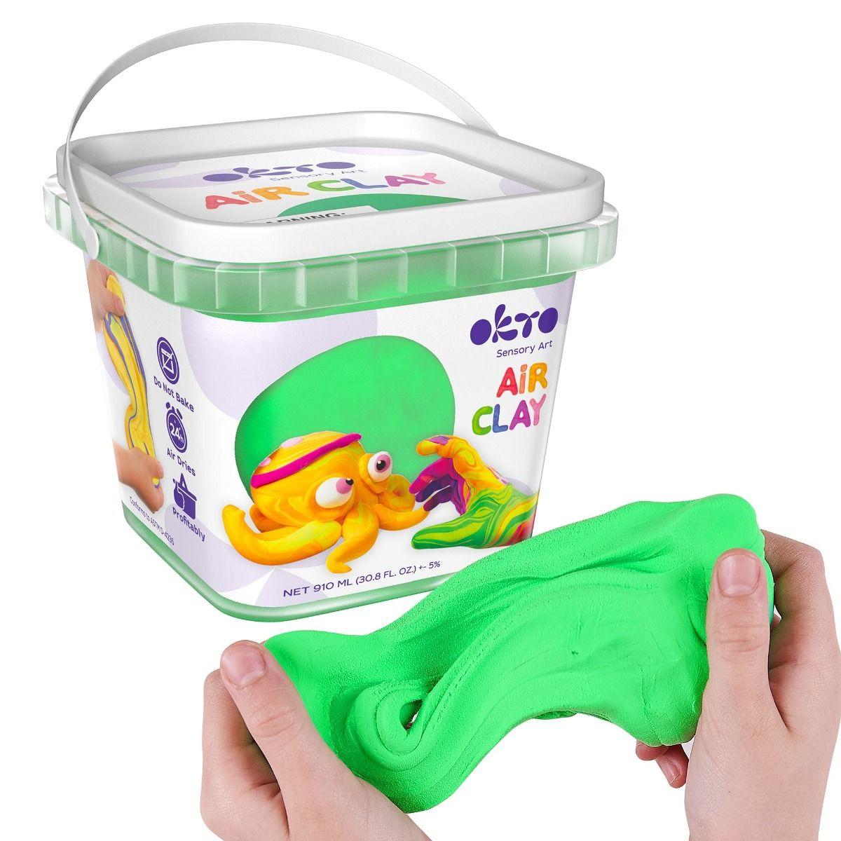  Air Clay pentru modelaj, 200g, Okto - Verde