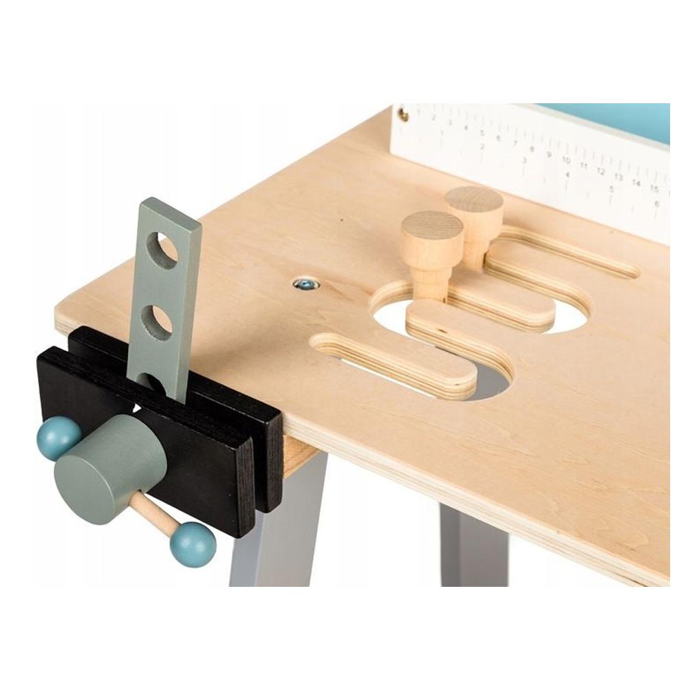 Atelier de lucru din lemn, 32 accesorii, Ecotoys - 1283