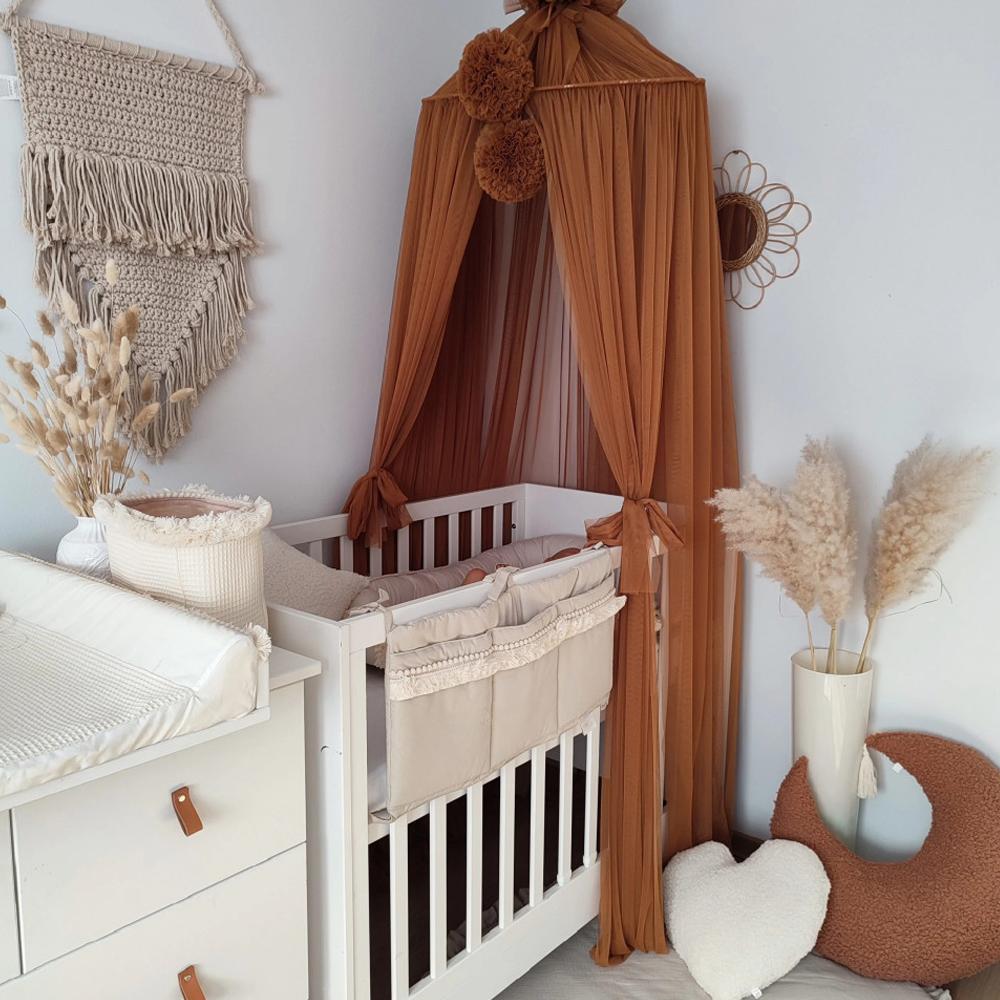 Baldachin suspendat din Tul, Koell, cu Suport metalic, Cinnamon - 2380