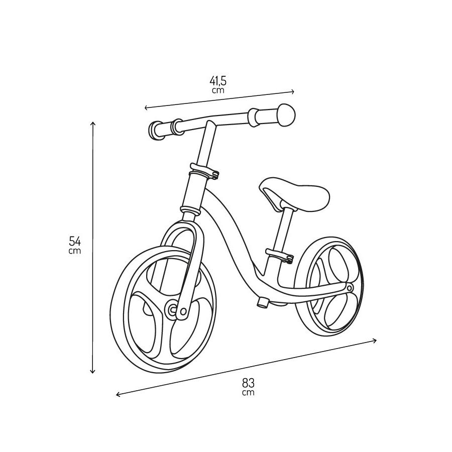 Bicicleta fara pedale cu roti led, Momi Isoka - Albastru - 278