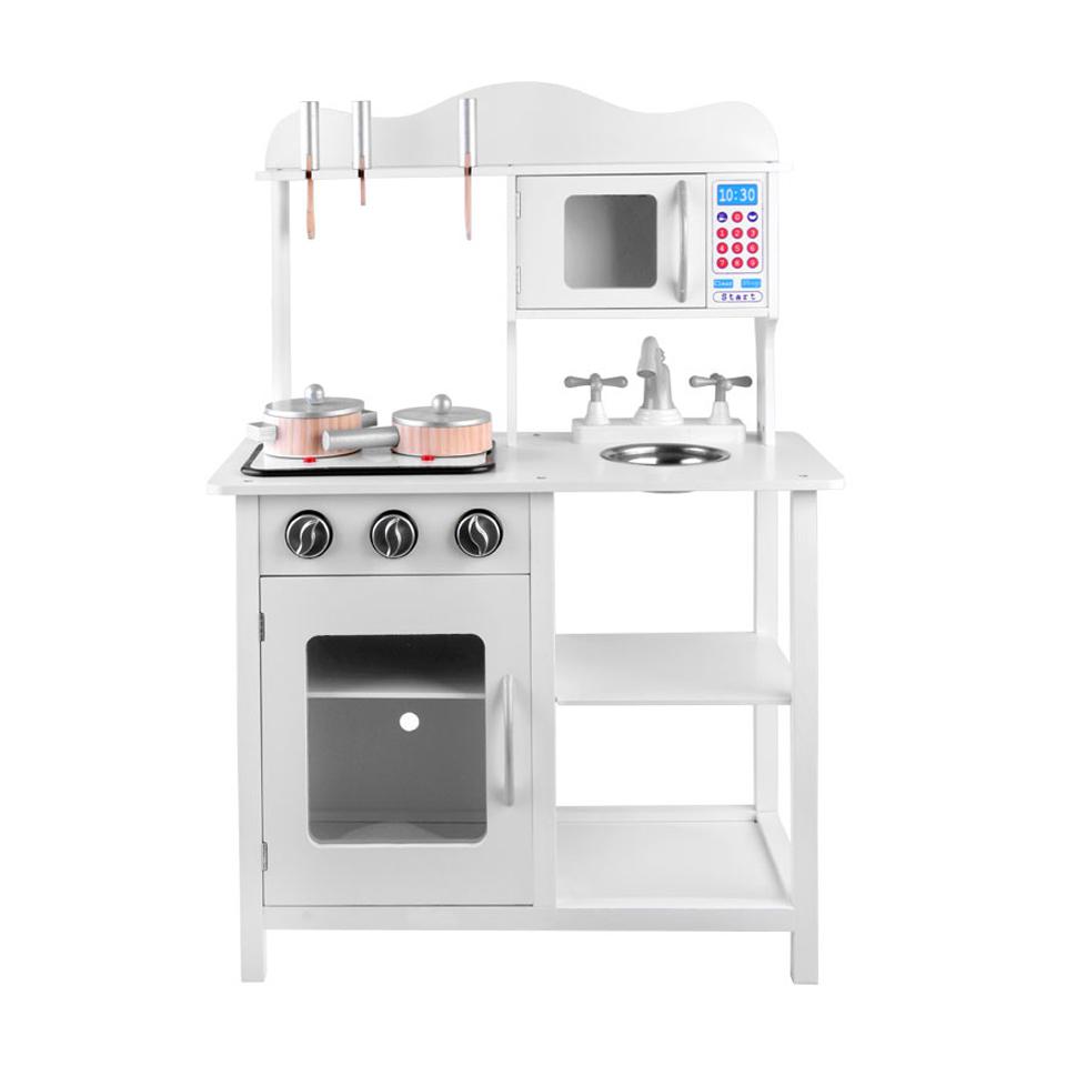  Bucatarie din lemn pentru copii, cu sunete realiste, accesorii, 85 x 60 x 30 cm, Jokomisiada