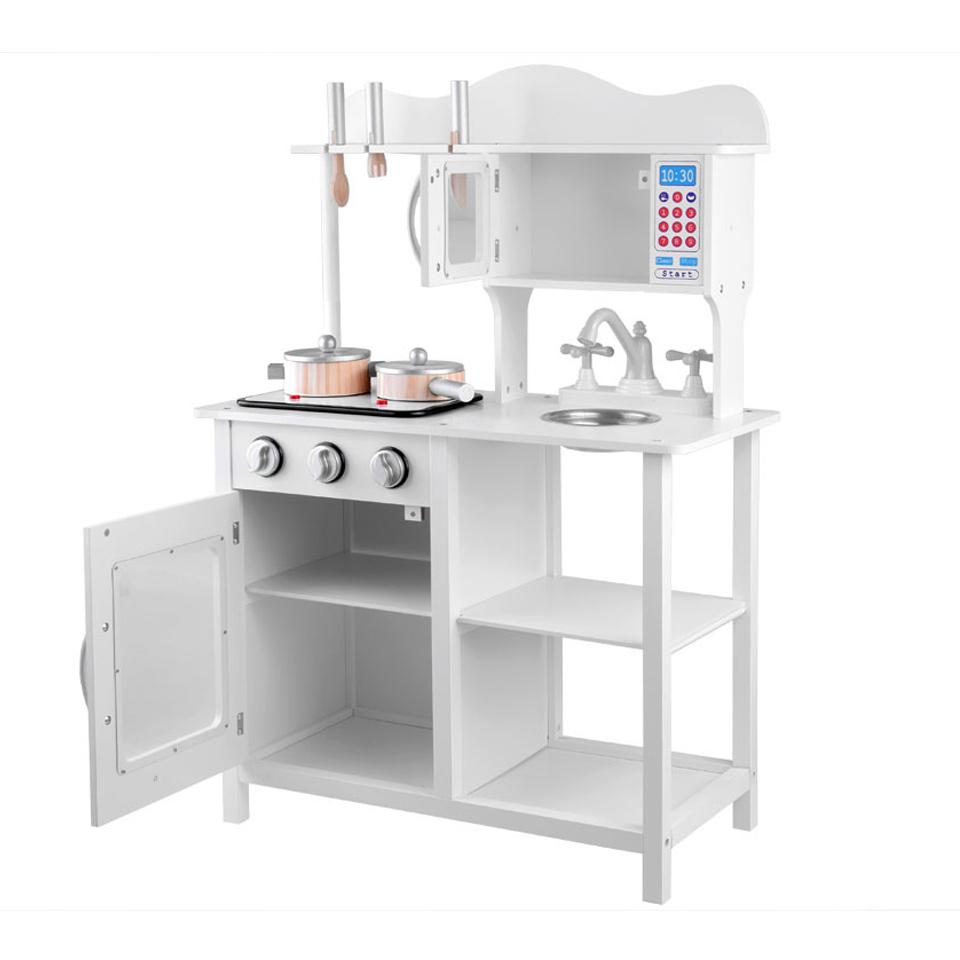 Bucatarie din lemn pentru copii, cu sunete realiste, accesorii, 85 x 60 x 30 cm, Jokomisiada - 8260