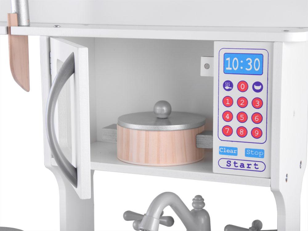 Bucatarie din lemn pentru copii, cu sunete realiste, accesorii, 85 x 60 x 30 cm, Jokomisiada - 8267