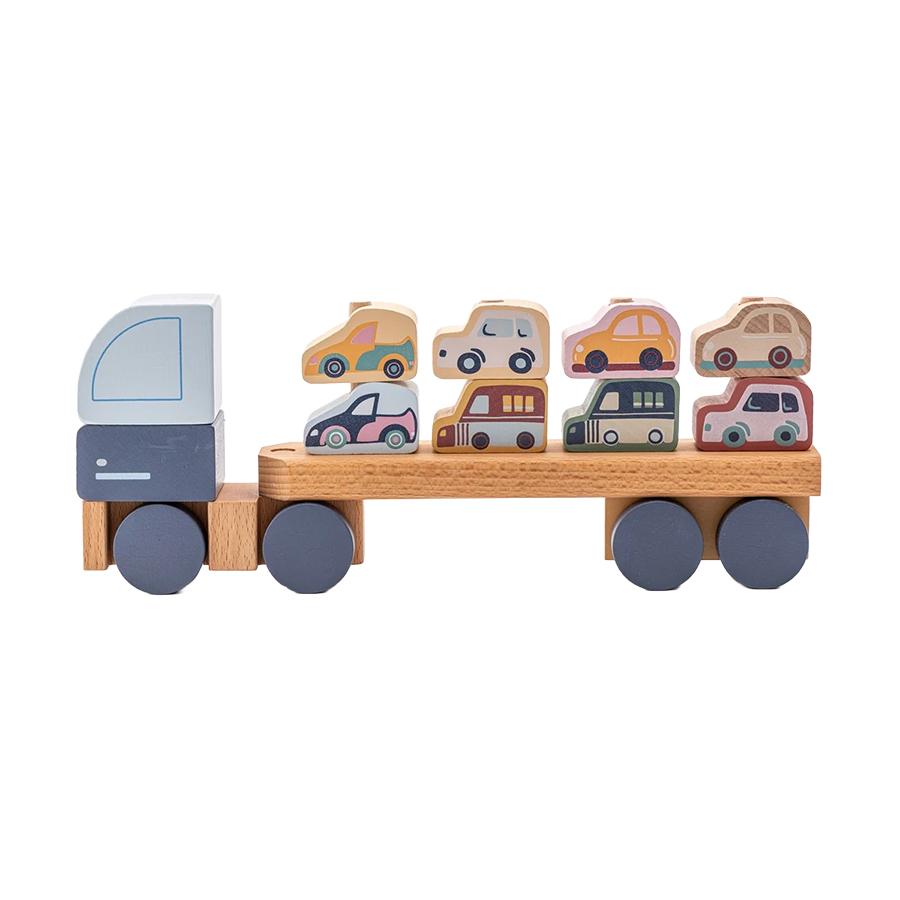 Camion pentru mașini  - jucărie din lemn Cubika  - 5788