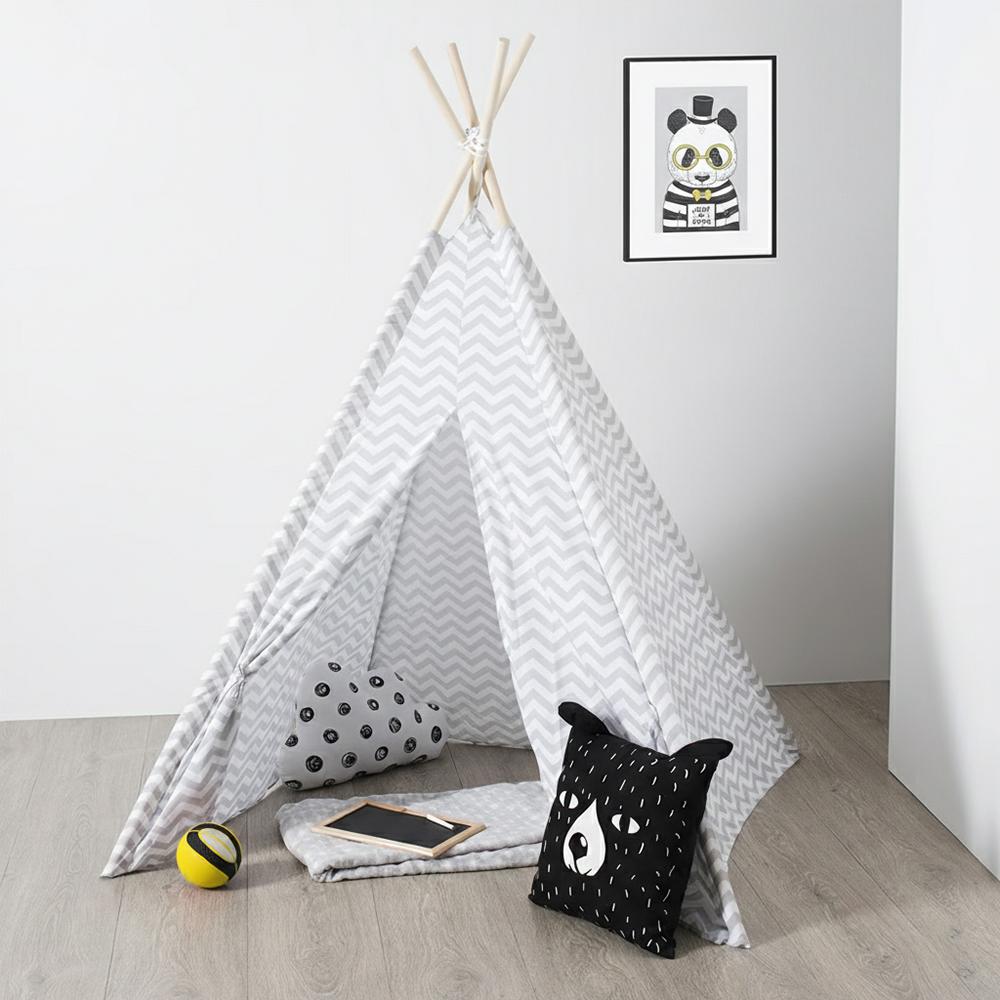Cort teepee Wapi - Alb & Gri - 6475