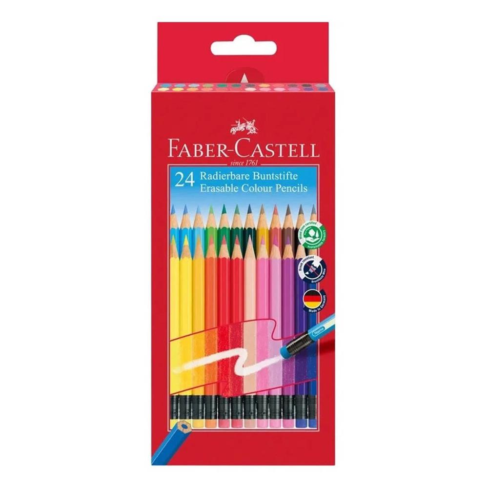  Creioane colorate eco cu guma - 24 buc