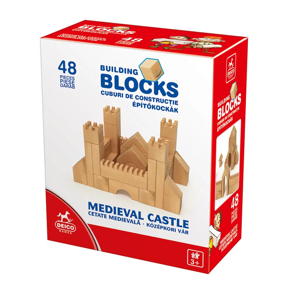  Cuburi construcție - 48 piese - Cetate medievală