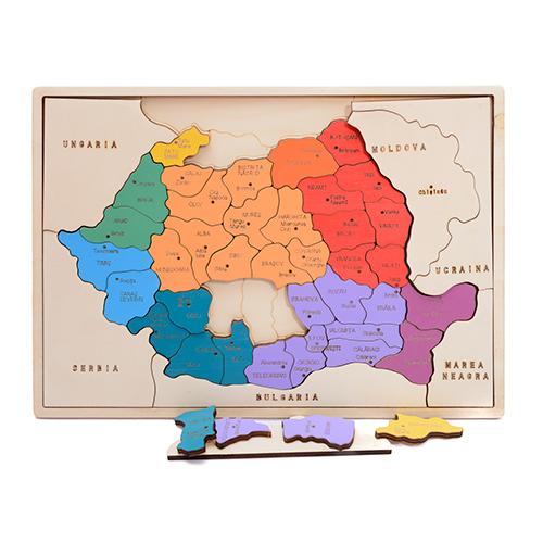 HAI SĂ ÎNVĂŢĂM DESPRE  ROMÂNIA!  - hartă colorată - 6720
