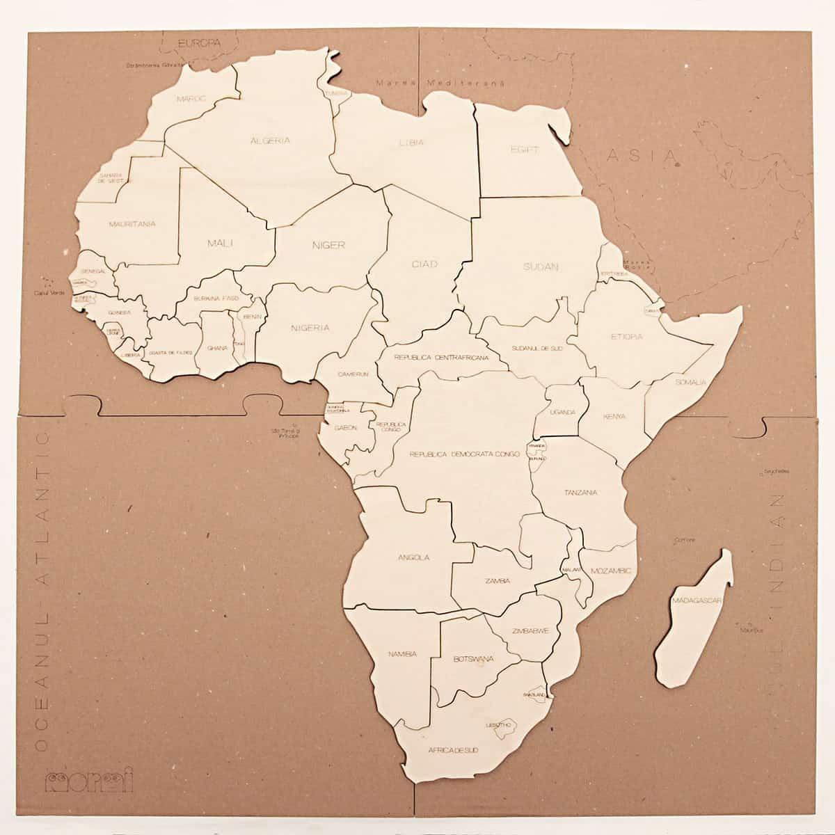  HARTĂ AFRICA - puzzle 