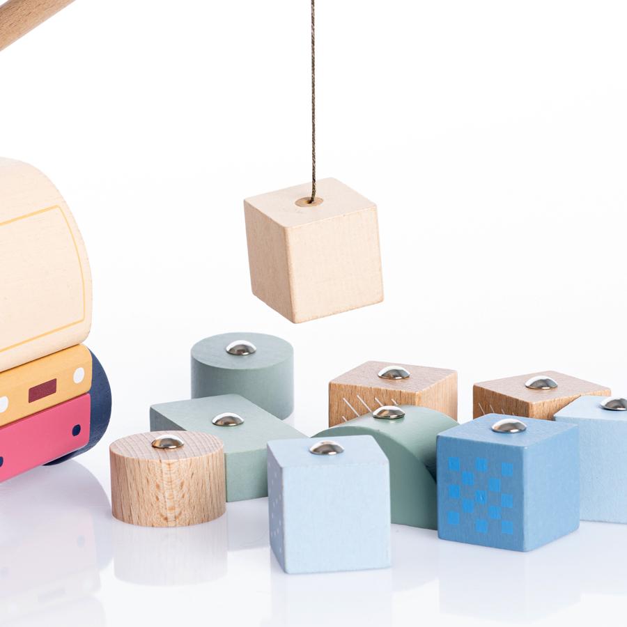 Macara Magnetica Pastel - jucărie din lemn Cubika - 6049