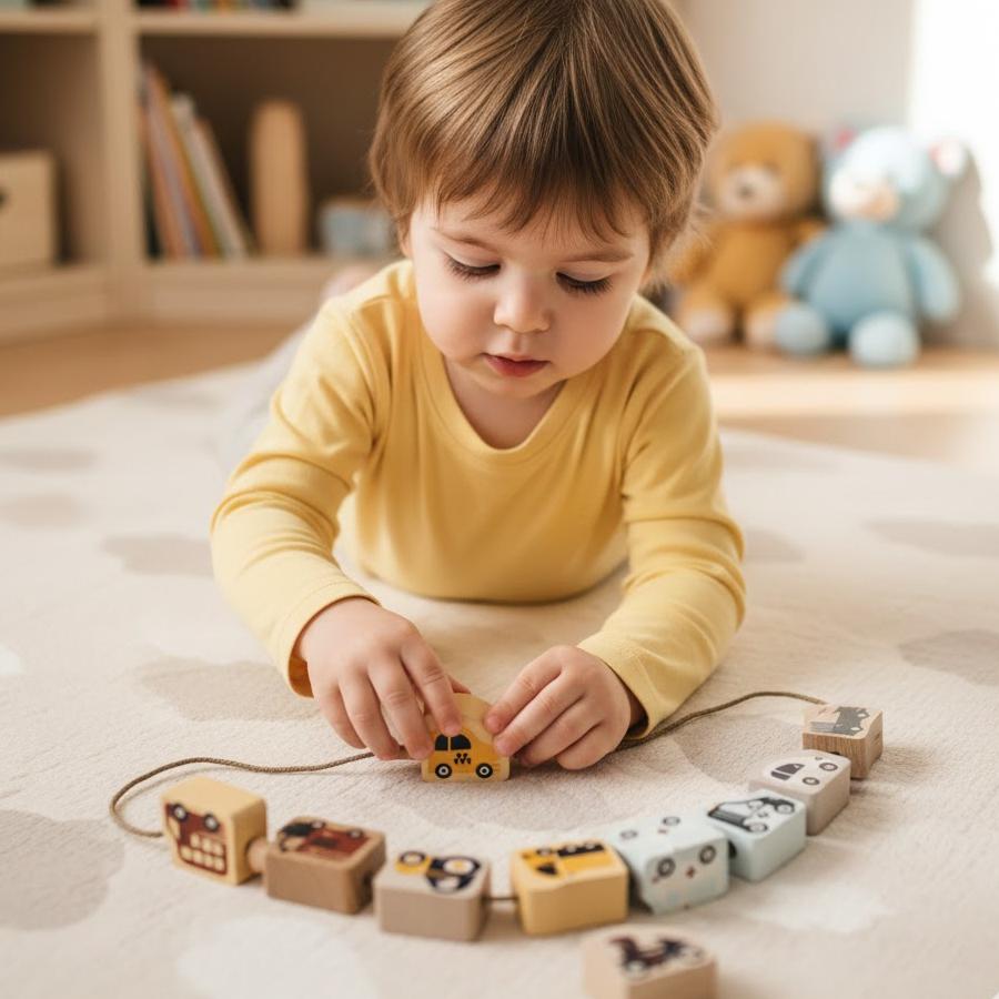 Mașinuțe Zburătoare - Joc de îndemânare din lemn, Cubika - 9196