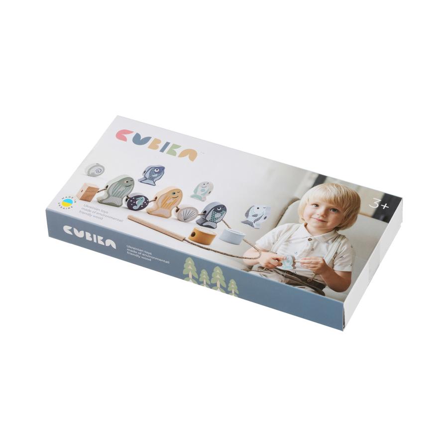  Peștișori Pastel - Joc de îndemânare din lemn, Cubika