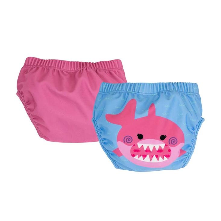  Set 2 chilotei de baie impermeabili, Zoocchini, UPF50+, Pink Shark