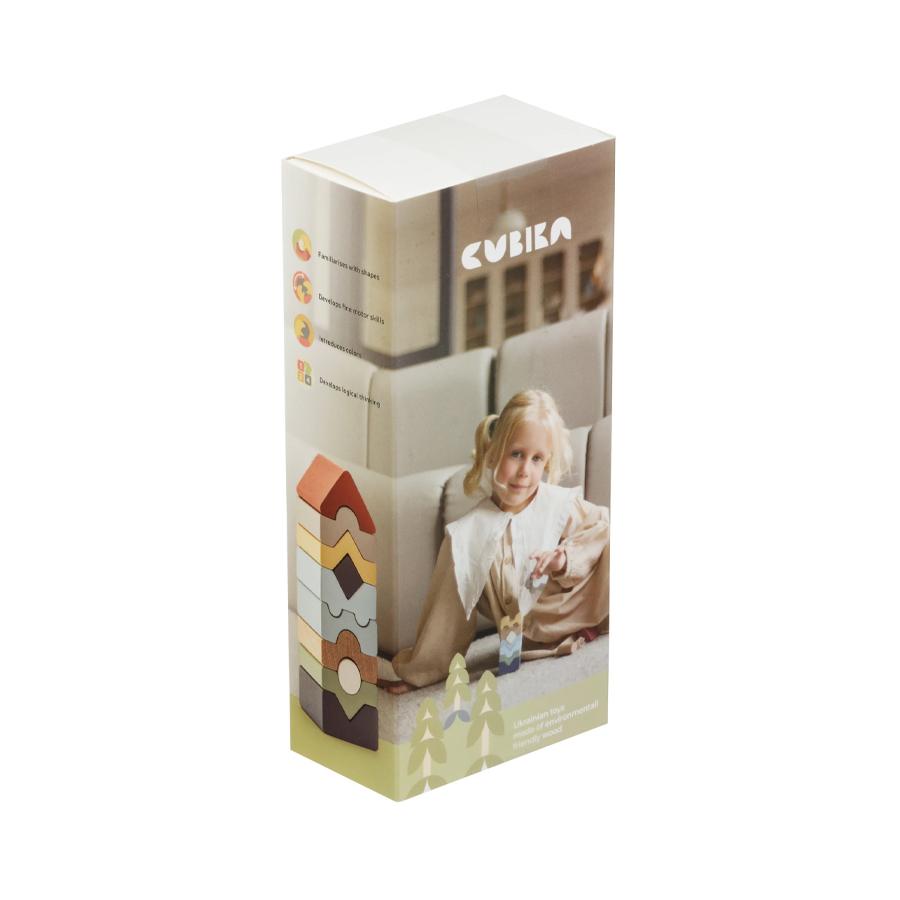 Set Constructii Turn - 10 piese - jucărie din lemn Cubika  - 926