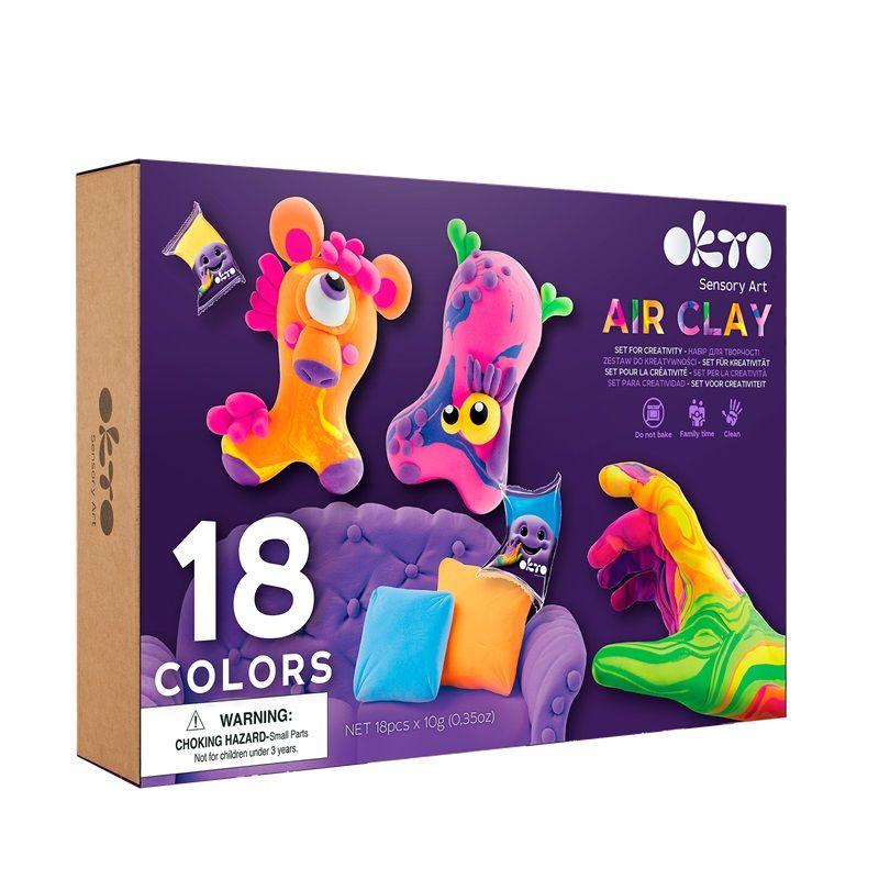  Set de Creatie Air Clay, Okto, 18 culori