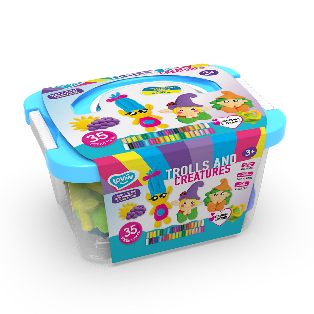  Set Trolls and Creatures - plastilina si accesorii pentru modelaj