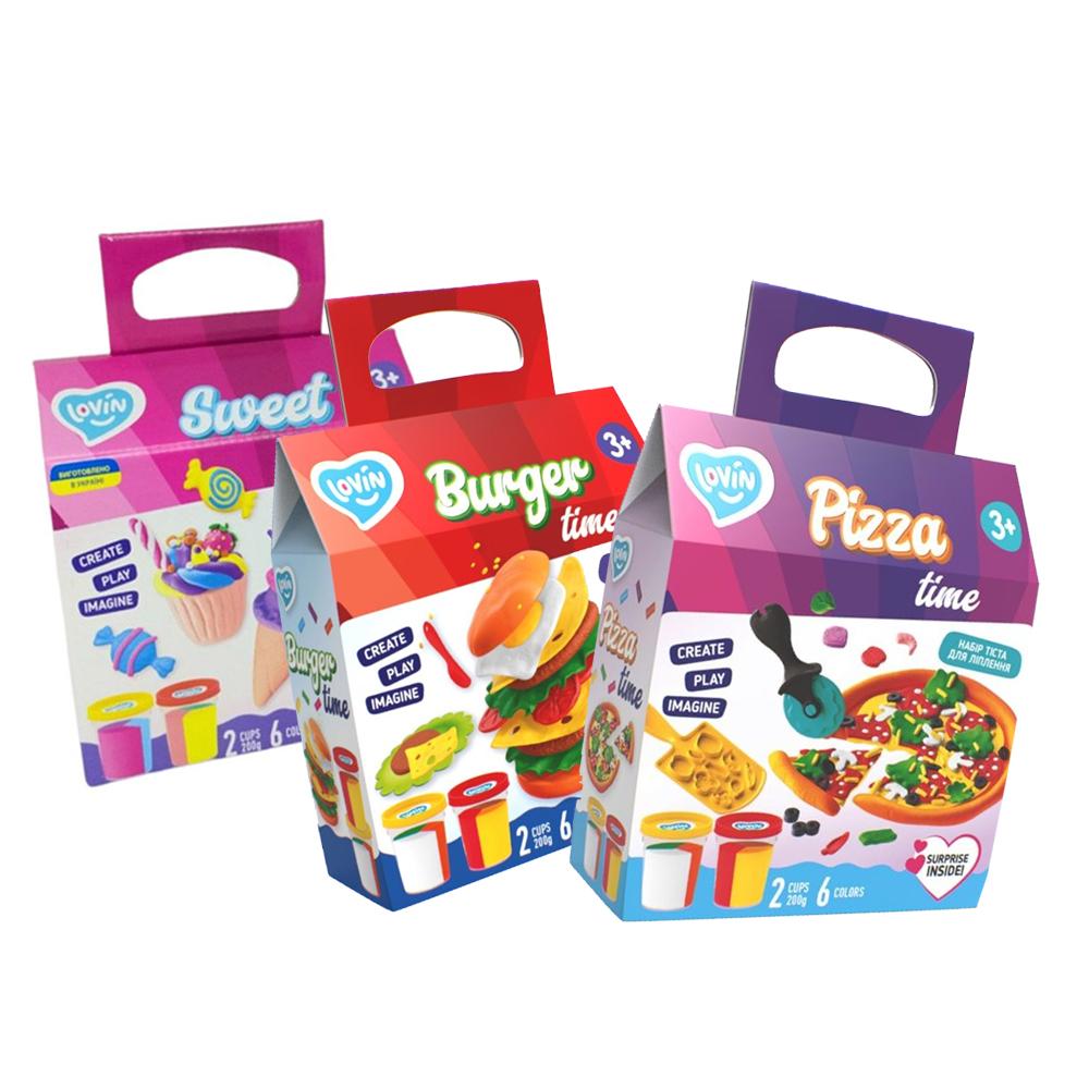  Sweet, Burger & Pizza - Set plastilina 100% ECO, Lovin'Do 