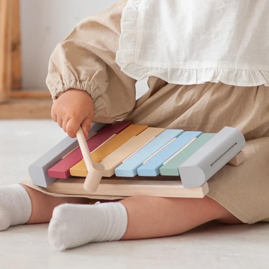 Xilofon pastelat - jucarie din lemn Cubika - 1618